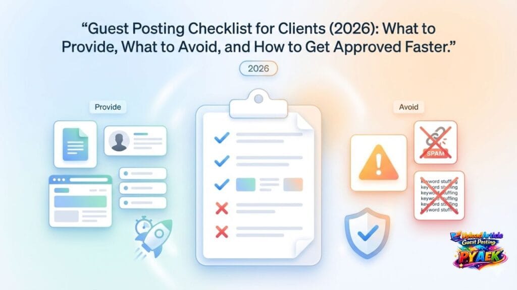 Guest Posting Checklist for Clients (2026)