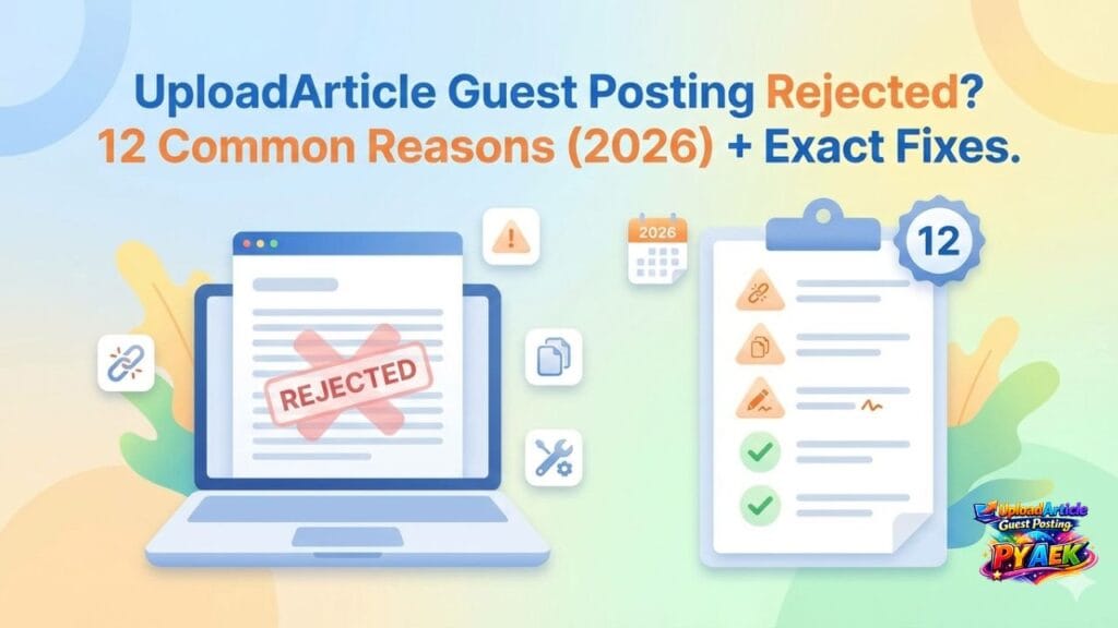 UploadArticle Guest Posting Rejected